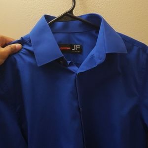 Small Blue Mens Dress Shirt. Slim fit. 14-14.5